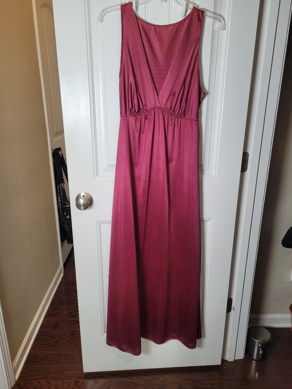 Jcpenney Sleeveless V-Neck Maxi Dress in Rose Slip Vintage Size M